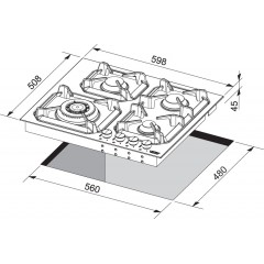 Lofra HR BI 6G0/GA00/FB Εστία Αερίου Αυτόνομη 59.8x50.8cm Lofra HR BI 6G0/GA00/FB Εστία Αερίου Αυτόνομη 59.8x50.8cm
